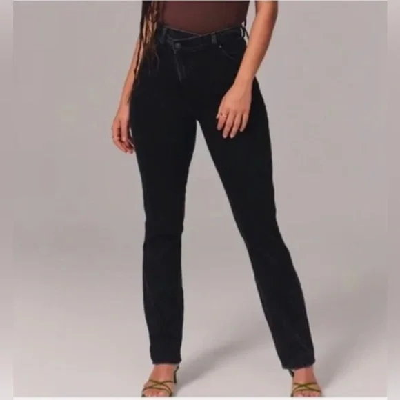 ABERCROMBIE The 90s Slim Straight Ultra High Rise Stretch Jeans Women’s Size 27 - Picture 2 of 9